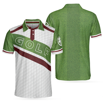 White And Green Men Golfer Golf Polo Shirt Unique Golf Shirt For Men Cool Gift For Golfers - 1