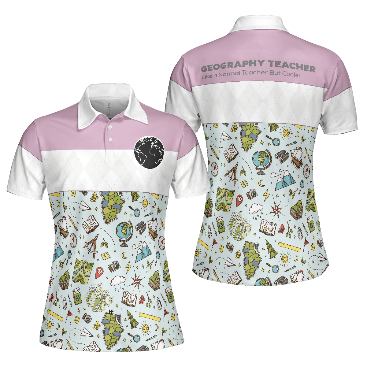 Geography Teacher Short Sleeve Women Polo Shirt - 1