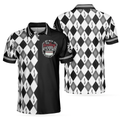 I Just Need To Go Bowling Polo Shirt Black And White Argyle Pattern Polo Shirt Best Bowling Shirt For Men - 1