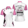 Cycling With No Chance Of House Cleaning Or Cooking - Cycling Short Sleeve Women Polo Shirt - 1