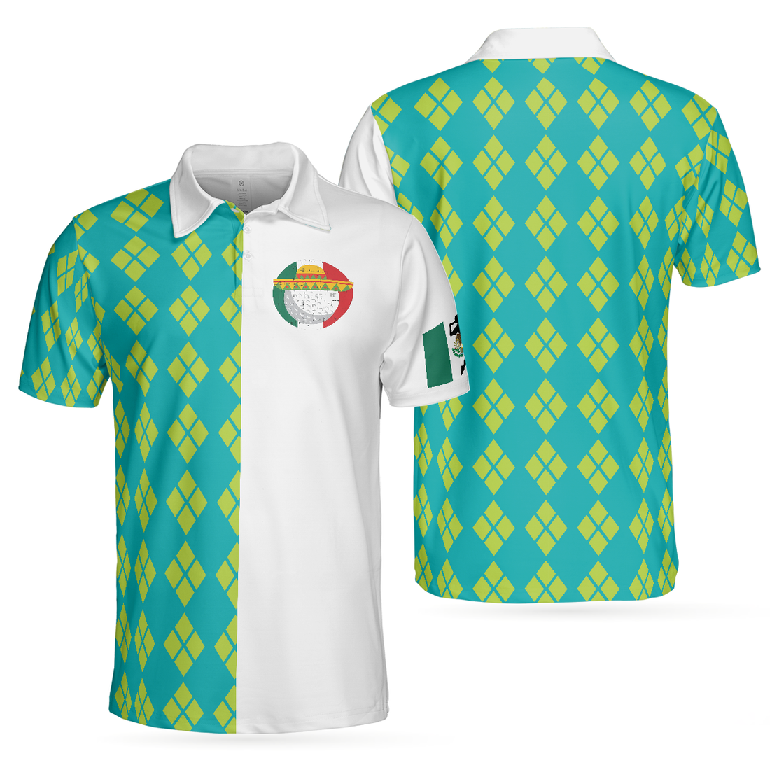 Mexico Golf Ball Cinco De Mayo Polo Shirt Golf Shirt For Mexicans Basic Golf Shirt Design - 1