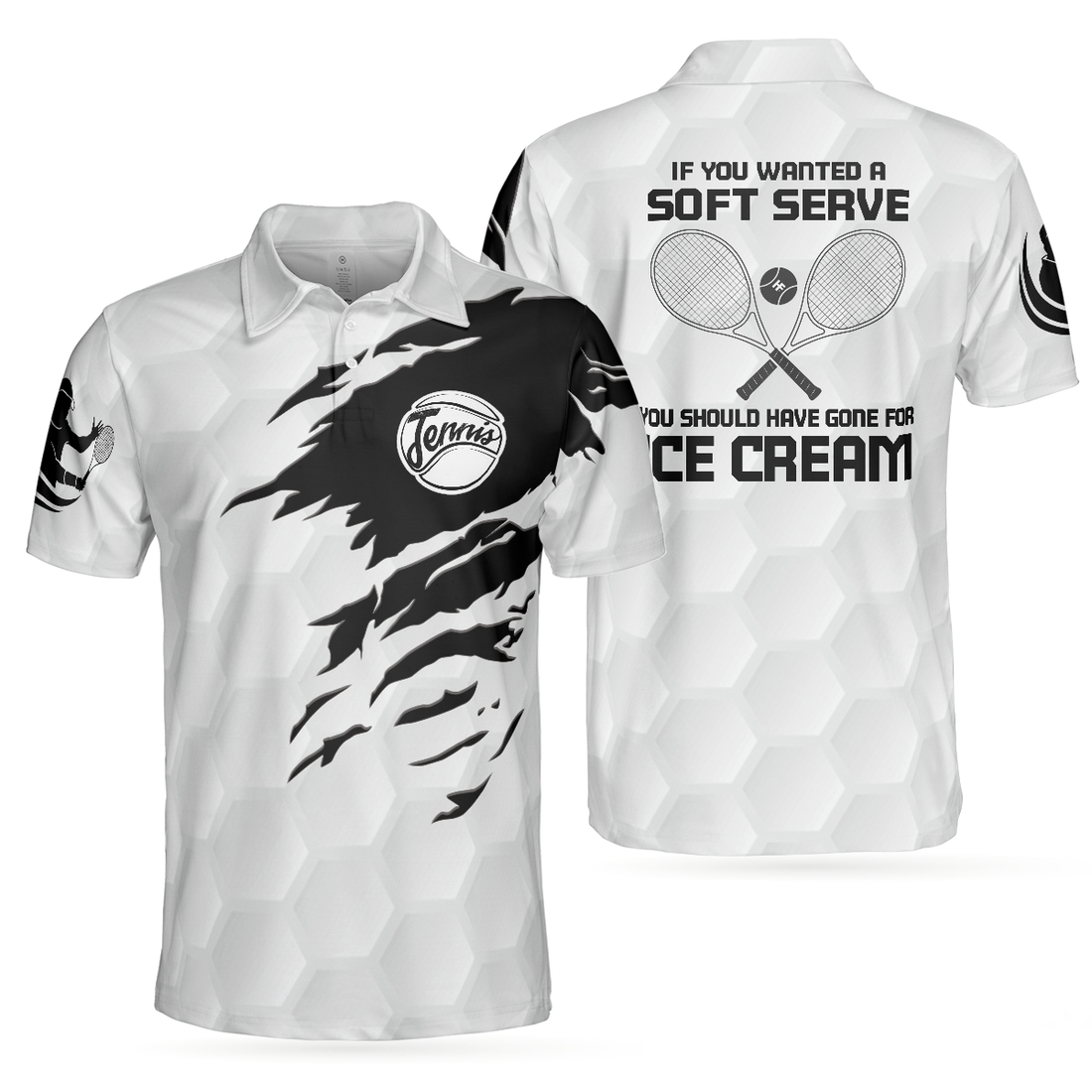 If You Wanted A Soft Serve You Shouldve Gone For Ice Cream Polo Shirt Tennis Shirt With Sayings For Enthusiasts - 1