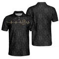 Bitcoin Golden Heartbeat Polo Shirt Black Bitcoin Shirt For Adults Cryptocurrency Short Sleeve Polo Shirt - 1