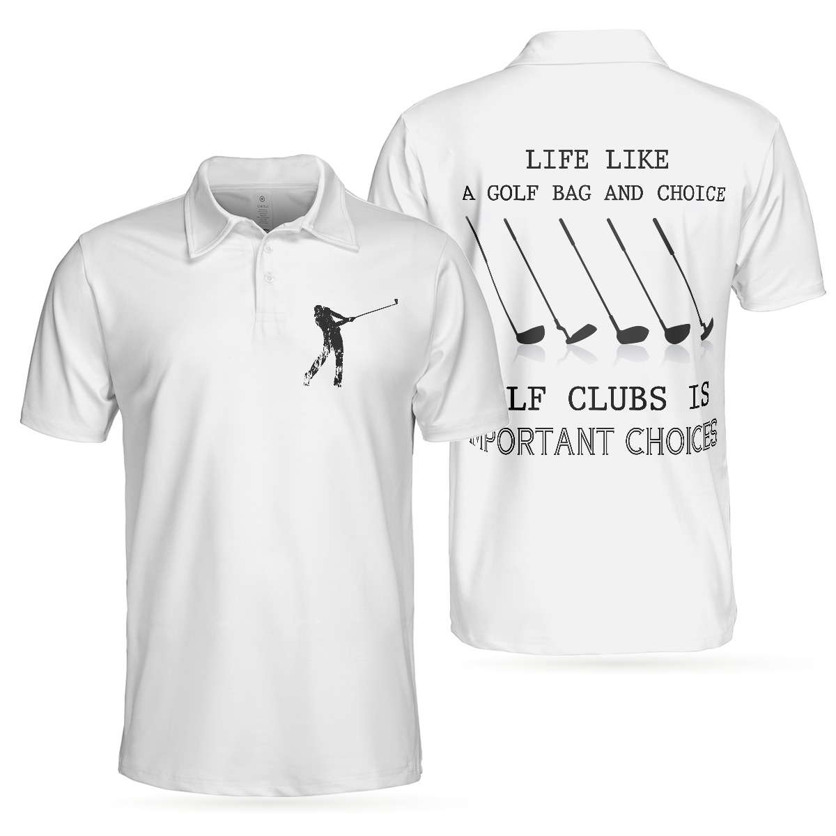 Golf Life Golf Club Is Important Choices Polo Shirt For Men White Funny Golfing Polo Shirt - 1