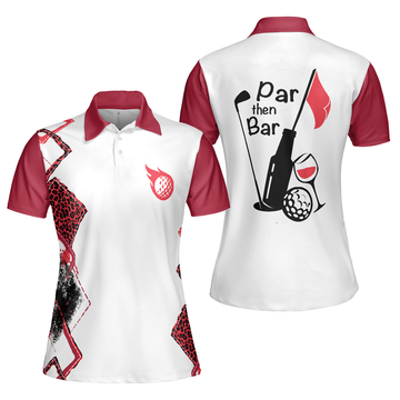 Par Then Bar Golf Short Sleeve Women Polo Shirt - 1