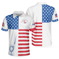 American Flag Golf V2 Short Sleeve Unisex Golf Polo Shirt Polo Shirts For Men And Women - 1