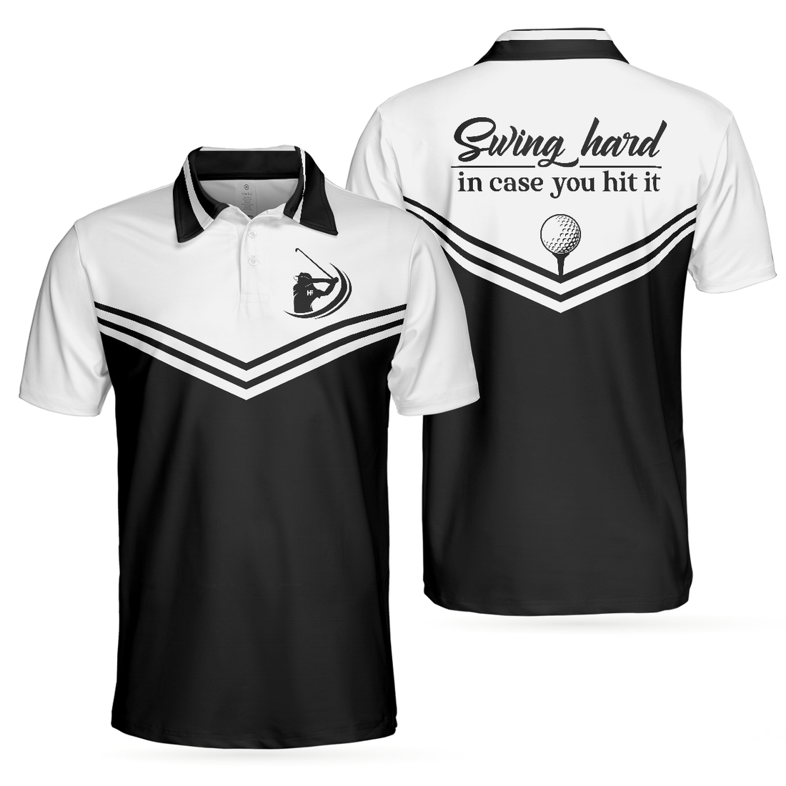 Swing Hard In Case You Hit It Short Sleeve Polo Shirt Polo Shirts For Men And Women - 1