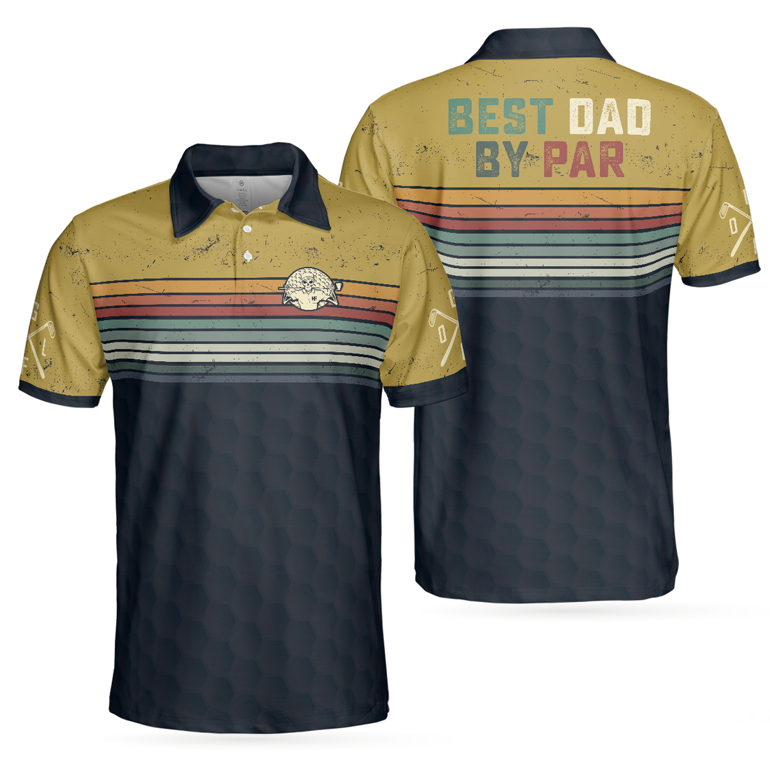 Best Dad By Par Golf Dad Polo Shirt Plus Size Golfing Polo Style shirt Best Gift For Golf Addicts Dad - 1