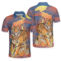 Oriental Powerful Tiger Polo Shirt Cool Tiger Shirt For Men Tiger Gift Idea - 1