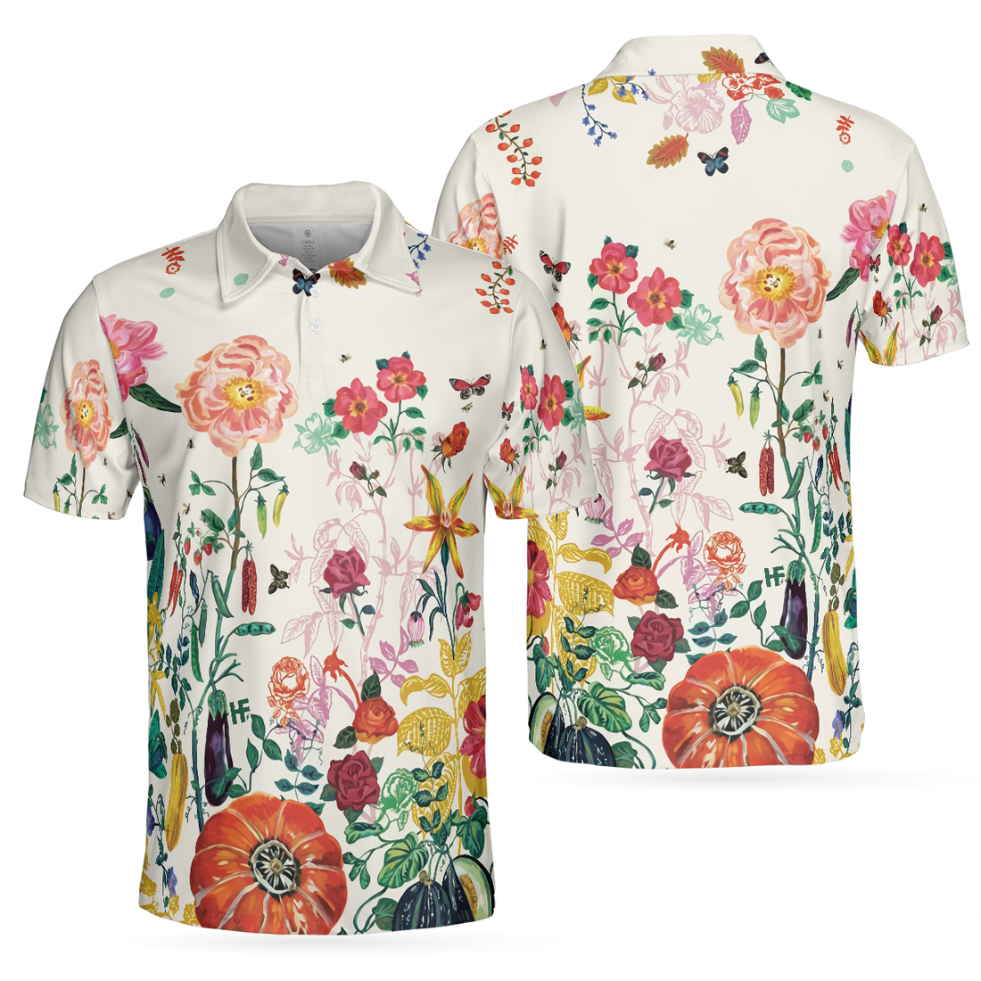 Tropical Floral Summer Polo Shirt Floral Print Tropical Polo Shirt For Summer Best Summer Vibe Shirt - 1