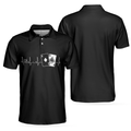 Poker Heartbeat Short Sleeve Polo Shirt Elegant Black Polo Shirt Best Poker Shirt For Men - 1