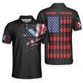 Beer Frame Bowling With American Flag Polo Shirt - 1