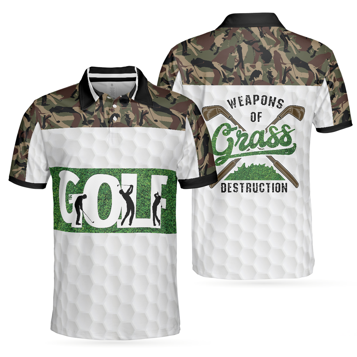 Weapon Of Grass Destruction Golf Polo Shirt Smart Golf Shirt For Men - 1