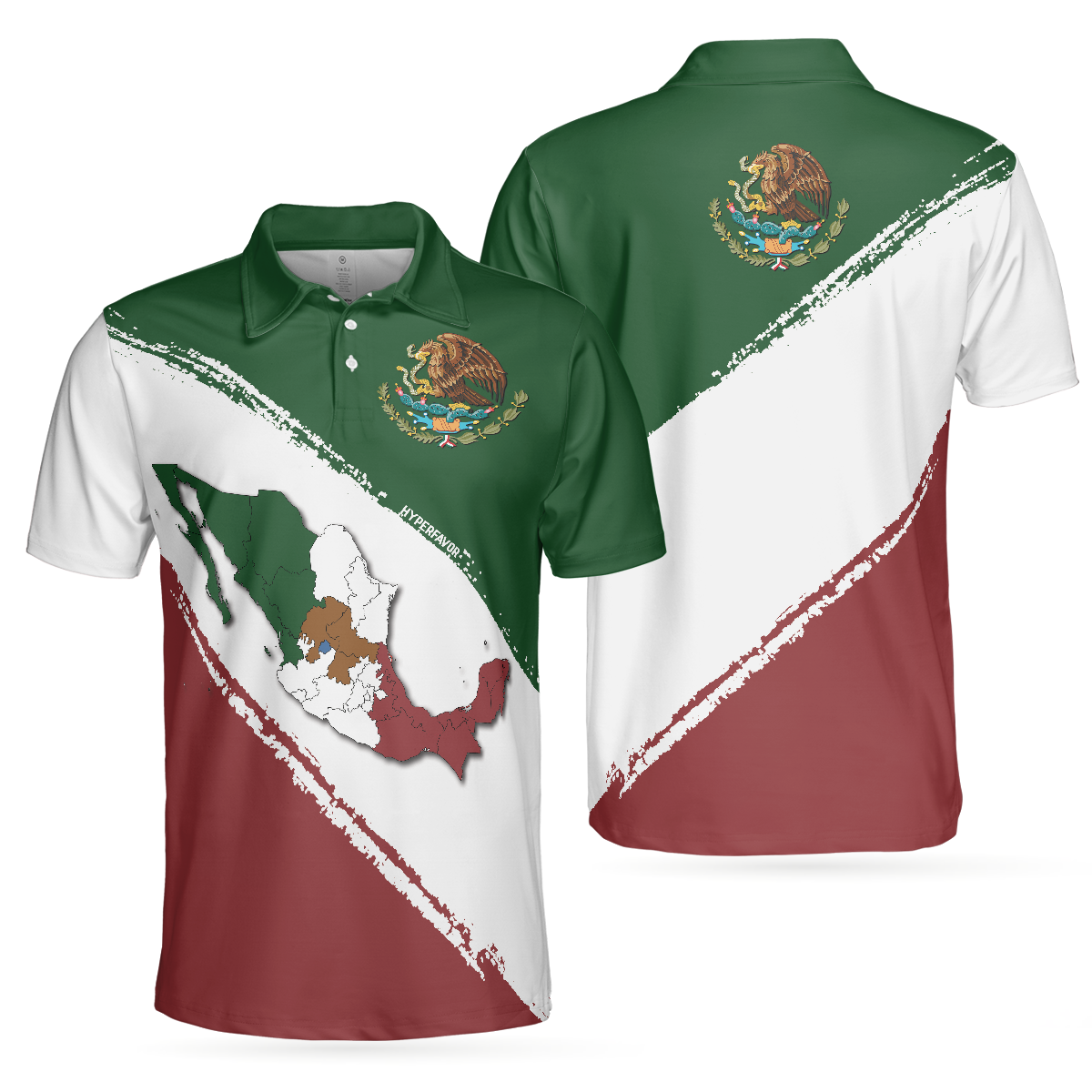 Mexico Short Sleeve Polo Shirt Patriotic Mexican Polo Shirt Best Mexico Shirt For Men - 1