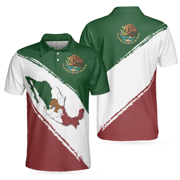 Mexico Short Sleeve Polo Shirt Patriotic Mexican Polo Shirt Best Mexico Shirt For Men - 1