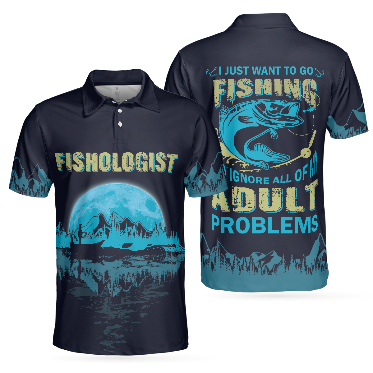 Fishologist Go Fishing Polo Shirt I Just Want To Go Fishing Shirt Best Fishing Shirt For Men - 1