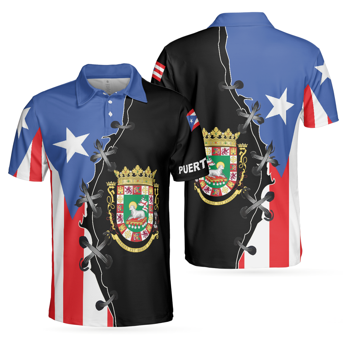 Puerto Rico Polo Shirt Puerto Rico Flag Polo Shirt Design For Adults Best American Fans Gift Idea - 1