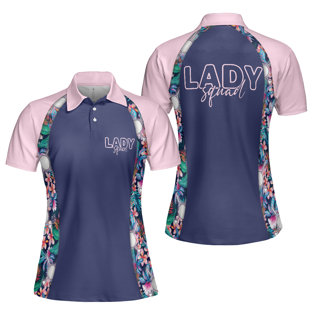 Hawaiian Dream And Golf Short Sleeve Women Polo Shirt - 1