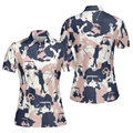 Golf Girl Camouflage V3 Short Sleeve Women Polo Shirt Camo Golf Shirt For Ladies Cool Golf Gift For Women - 1