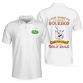 Drink Bourbon And Play Golf In 19th Golf Hole Polo Shirt For Men Golf Course And Bourbon Whiskey Golf Polo Shirt - 1