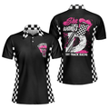 She Wants The D Dirt Track Racing Short Sleeve Women Polo Shirt Adult Humor Dirt Track Racing Shirt For Ladies - 1