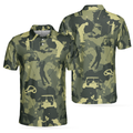 Camouflage Texture Golf Set Short Sleeve Polo Shirt Military Polo Shirt Camo Golf Shirt For Men - 1