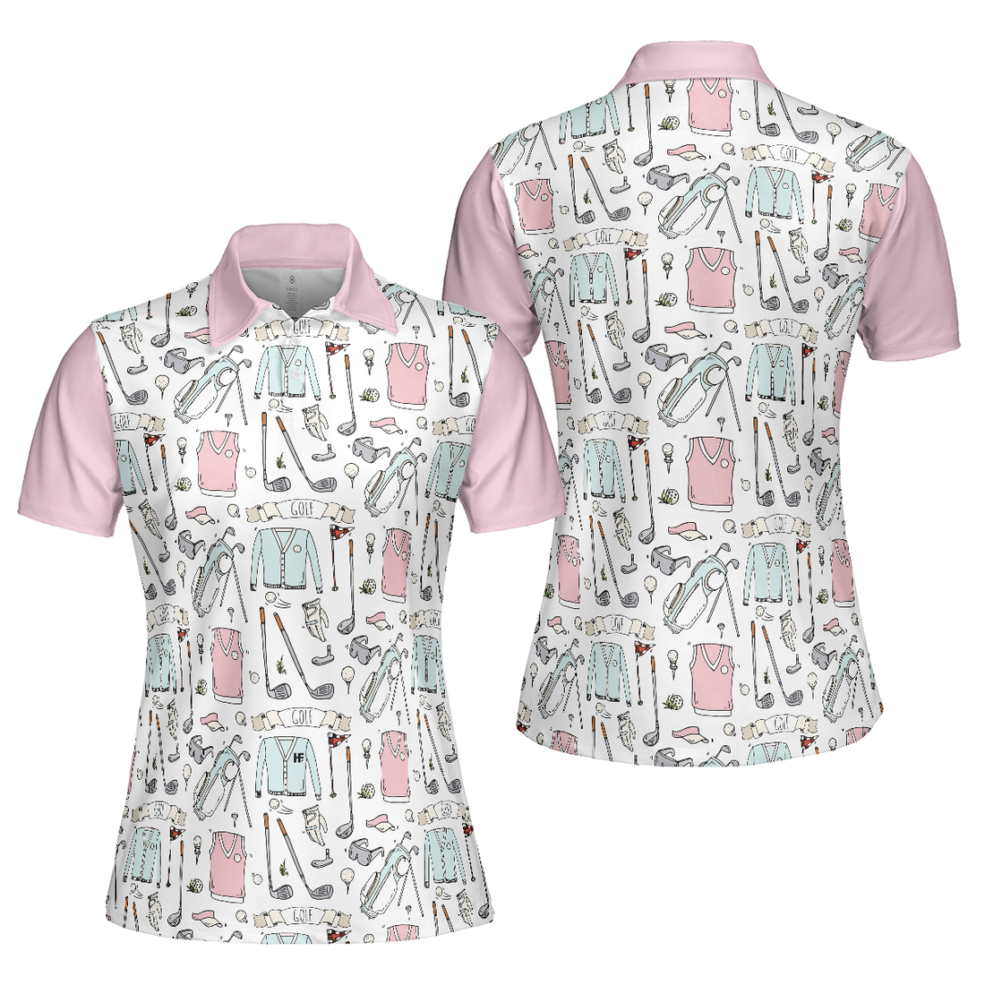 Golf Life In Pink V2 Short Sleeve Women Polo Shirt - 1