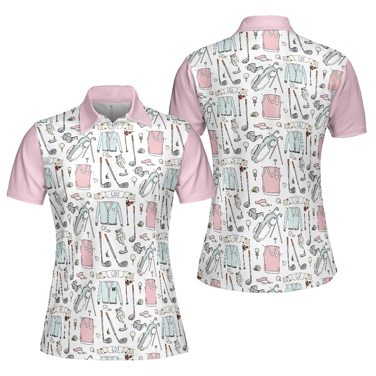 Golf Life In Pink V2 Short Sleeve Women Polo Shirt - 1