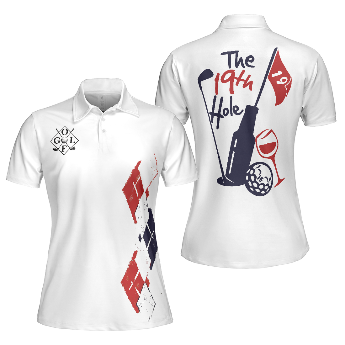 The 19th Hole Golf Short Sleeve Women Polo Shirt - 1