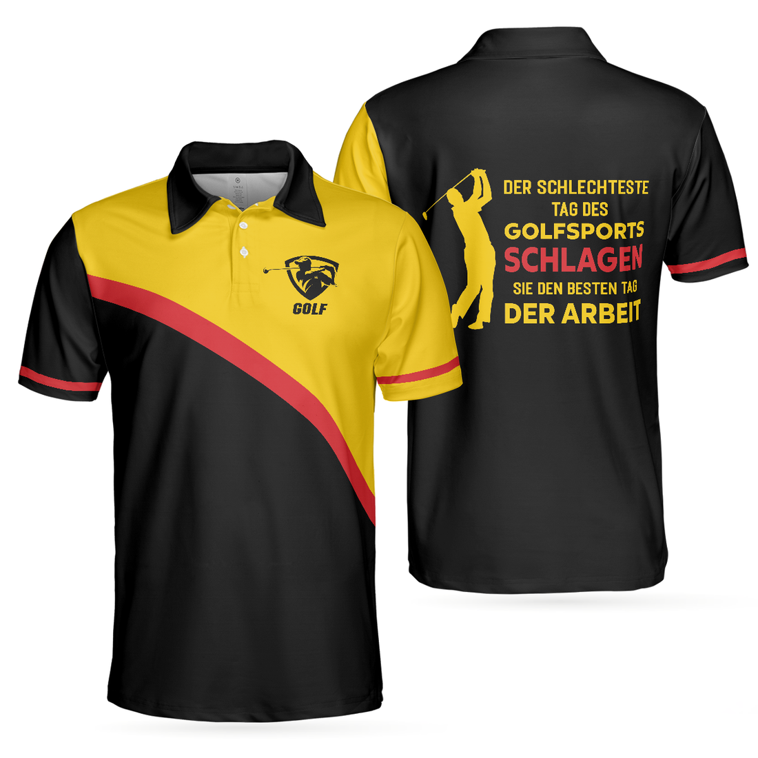 Der Schlechteste Tag Des Golfsports Schlagen Sie Den Besten Tag Der Arbeit Polo Shirt German Golf Shirt For Men - 1