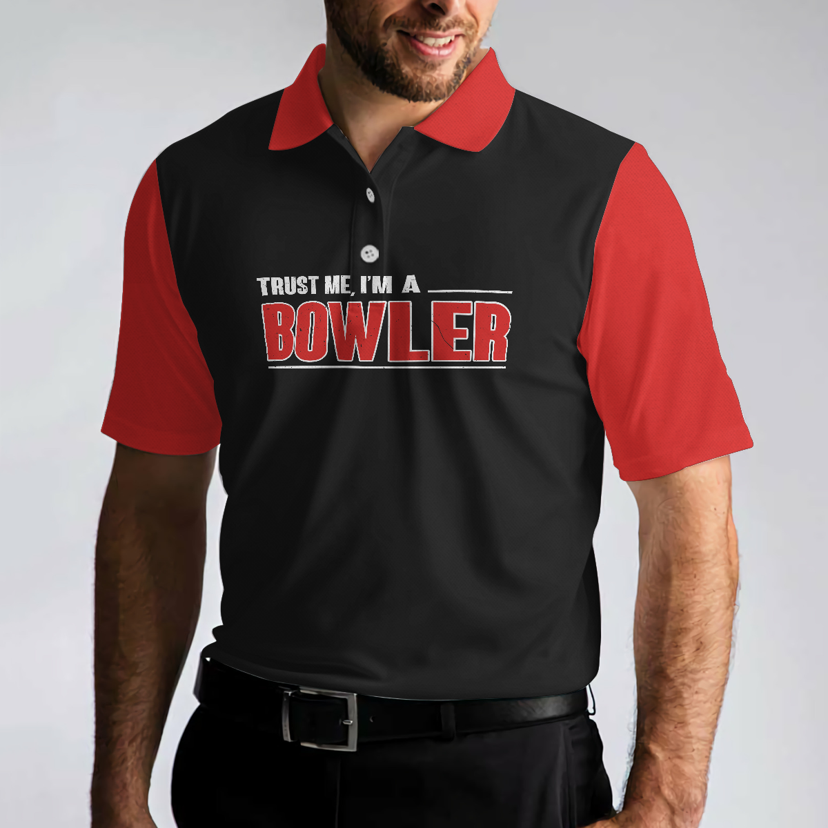 Sleep With Bowler Polo Shirt Black And Red Bowling Short Sleeve Polo Shirt Funny Shirt With Sayings - 5