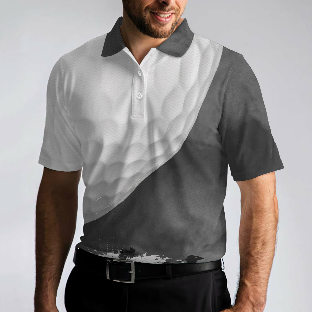 Golf Ball And Smoke Background Golf Polo Shirt Smoke Golf Player Polo Shirt Best Golf Shirt For Men - 5