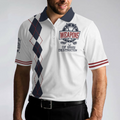 Weapons Of Grass Destruction Short Sleeve Polo Shirt White And Navy Argyle Pattern Polo Shirt Best Golf Shirt For Men - 5