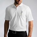 Things My Dad Love Golfing And Bourbon Whiskey Golf Polo Shirt White Drinking Golfer Polo Shirt For Men - 4