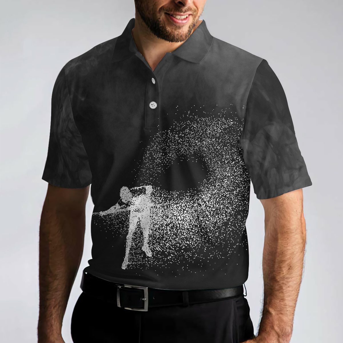 Billiards On Smoke Background Polo Shirt Smoke Billiards Player Polo Shirt Best Billiards Shirt For Men - 5