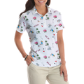 Hyperfavor Golf With Golf Equipments In Summer Vibe Short Sleeve Women Polo Shirt Gift Idea For Female Golfers - 4