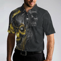 Skull Billiards Polo Shirt Black Skull Billiards Shirt Design For Men Scary Halloween Gift Idea - 4