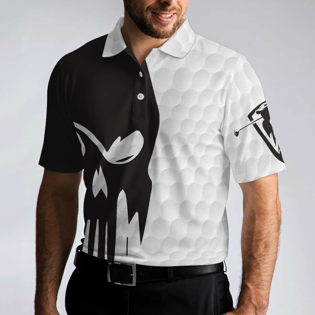 Play Golf In Their Seventies Polo Shirt Best Golf Club Shirt For Men Black And White Golfing Shirt - 4