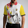 Vorhersagen Am Wochenende Golf Und Bier Polo Shirt German Argyle Pattern Skeleton Golfer Golf Shirt For Men - 5