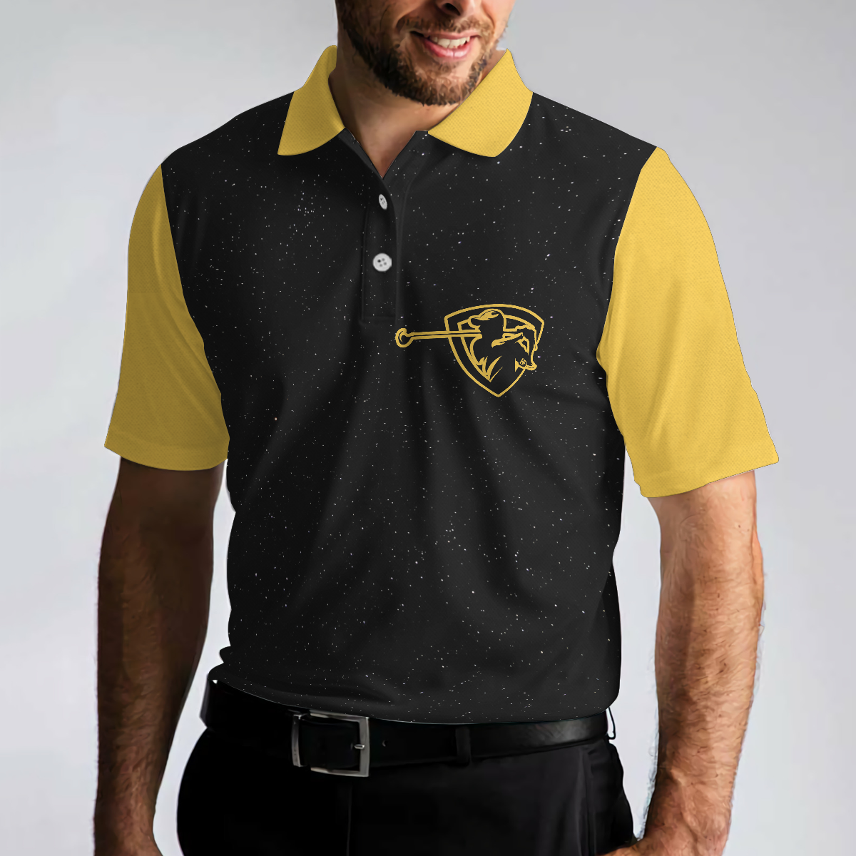 May The Course Be With You Golf Polo Shirt Galaxy Golf Club Lightsaber Polo Shirt Best Golf Shirt For Men - 4