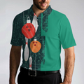 Christmas Bowling Decoration Light Mens Polo Shirts - 4