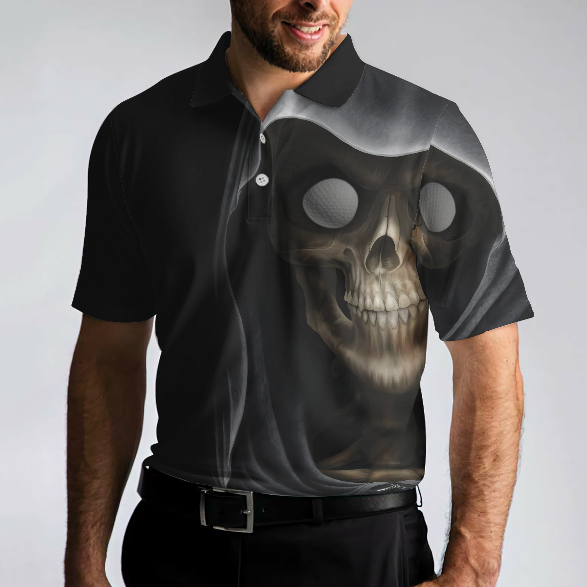 Golf Bring Beer Polo Shirt Skull Drinking Golf Shirt For Male Golfers Funny Golf Shirt With Sayings - 4