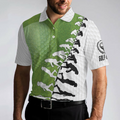 The Evolution Of Golfer Through Generations Golf Polo Shirt White And Green Golf Shirt For Men - 5