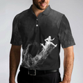 American Football On Smoke Black Theme Background Polo Shirt Smoke Football Player Polo Shirt Best Football Shirt For Men - 5