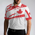 Canada Flag Golf Texture Polo Shirt Maple Leaves Polo Shirt Best Golf Shirt For Men - 5