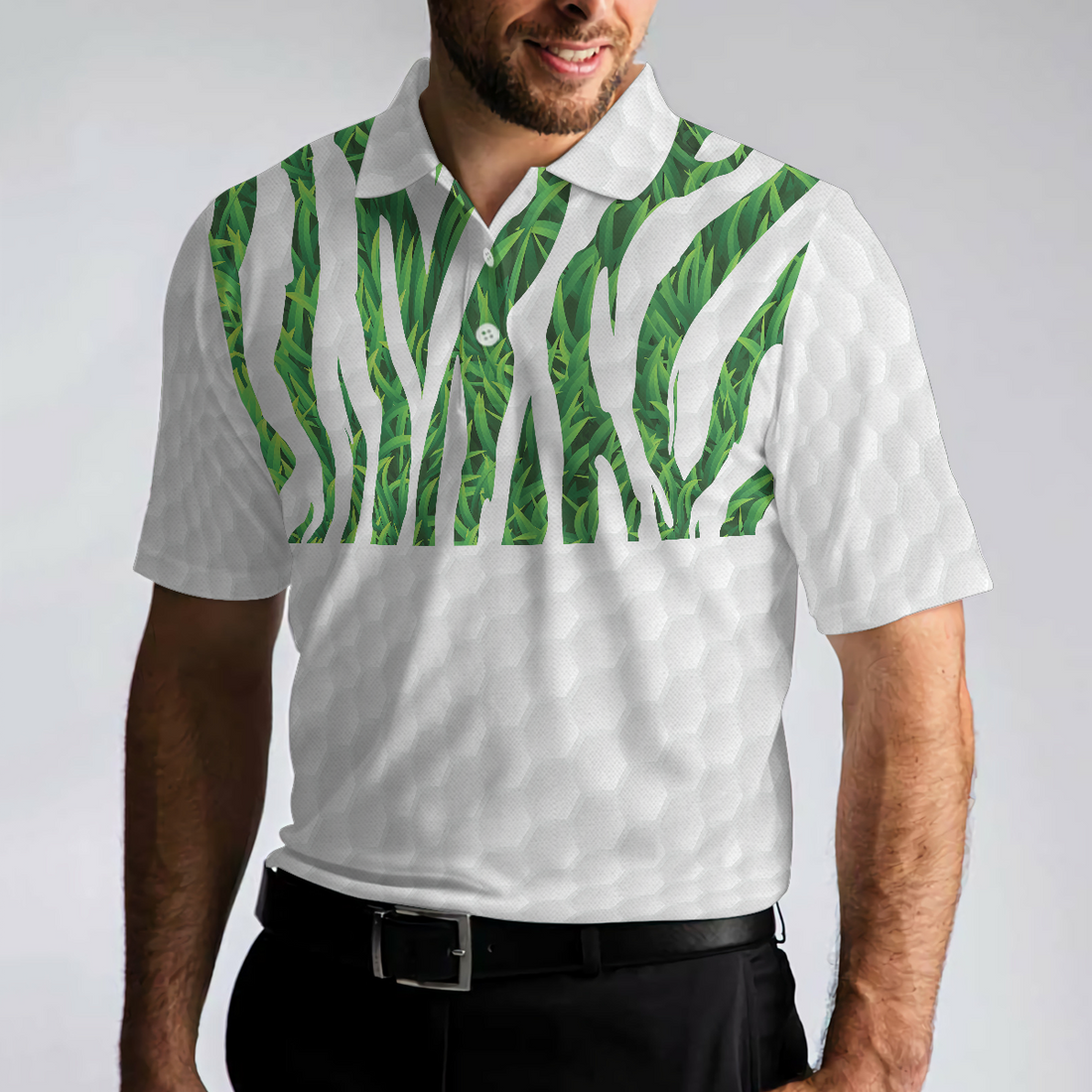 Tiger Pride Lawn Care Tiger Pattern Golf Polo Shirt - 1