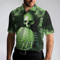 Golfing Murder Polo Shirt Green Skull Golf Shirt Design Best Gift Idea For Golfers Scary Golf Shirt - 4