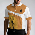 Your Hole Is My Goal Skull Polo Shirt Light Brown Skeleton Golfer Polo Shirt Best Golf Shirt For Men - 5