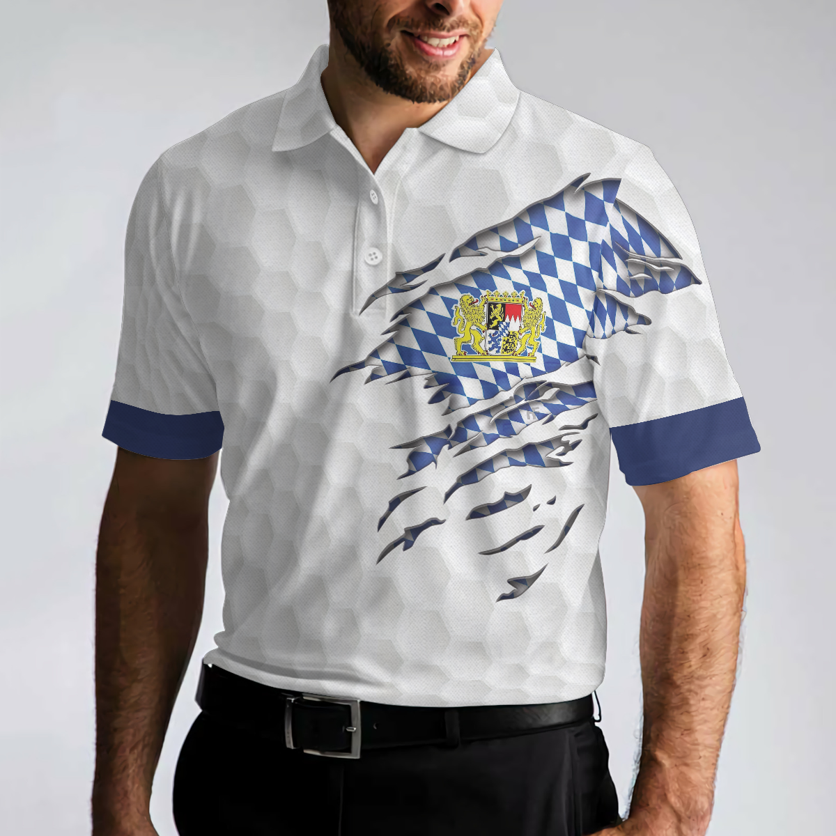 Bavaria Flag Golf Polo Shirt - 4