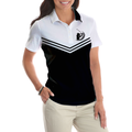 I Play Like A Girl Try To Keep Up Short Sleeve Women Polo Shirt Black And White Golf Shirt For Ladies - 4